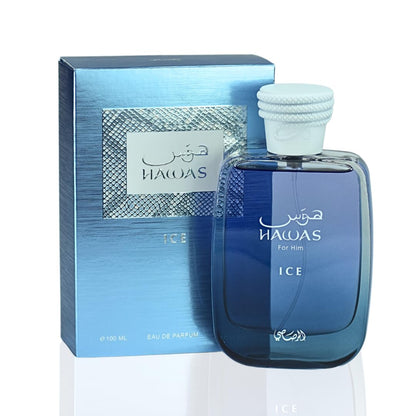Rasasi Hawas Ice Eau De Parfum Spray for Men 100ml Refreshing & Long-Lasting Masculine Fragrance