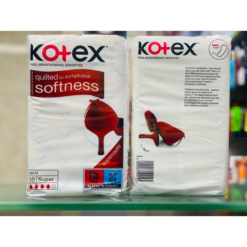 Kotex Quilted Maxi Pads 16pcs Super Soft & Absorbent