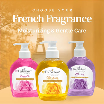 Enchanteur Charming Hand Wash 250ml – Gentle Cleansing Liquid Soap with Long Lasting Floral Fragrance, Moisturizing Care, Odo