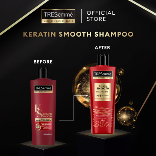 TRESemmé No°1 Keratin Smooth Keratin Bond+ Shampoo 340ml (Made In Indonesia)