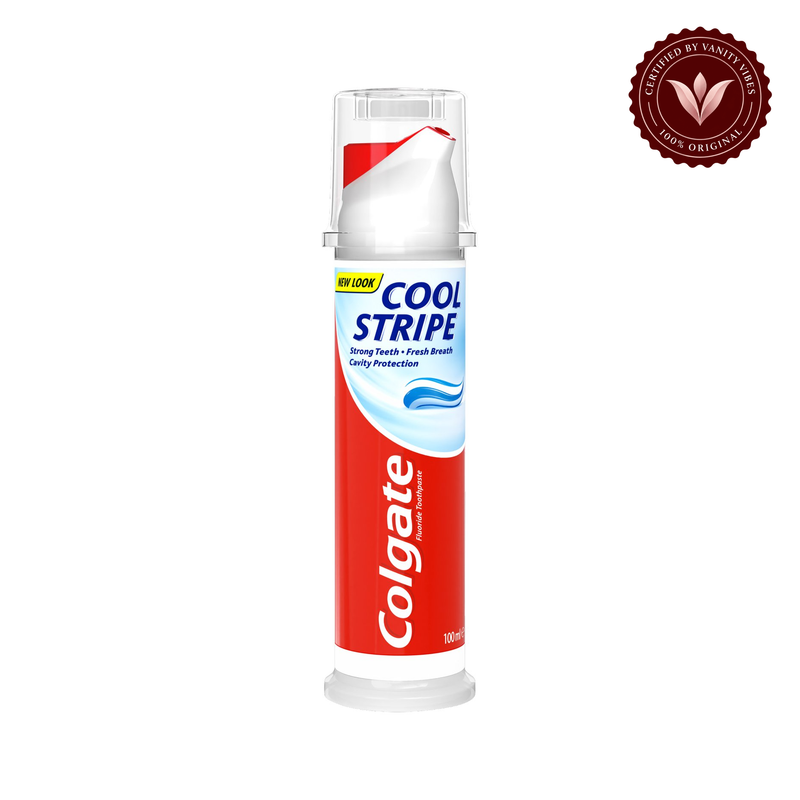 Colgate — Colgate Cool Stripe Toothpaste Pump 100ml Refreshing Mint & Cavity Protection — image 1
