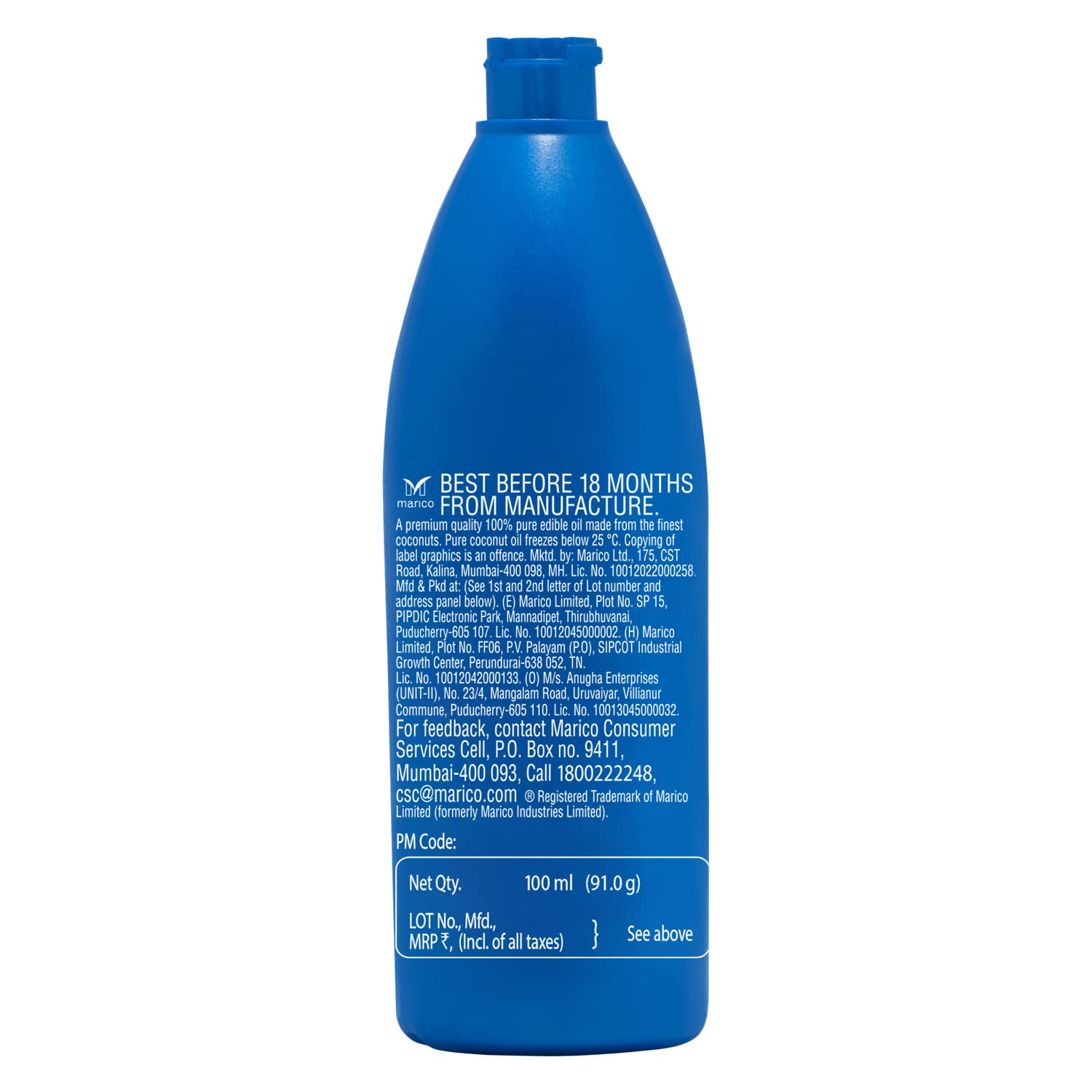 Parachute 100% Pure Coconut Oil 100ml - Natural Hair Oil for Deep Nourishment, Strong Healthy Hair Growth & Smooth Soft Shiny