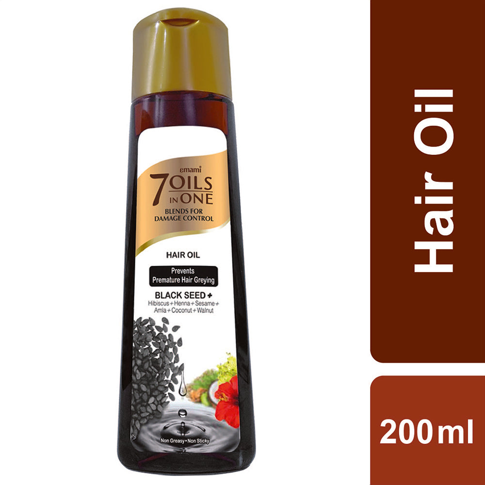 Emami 7 IN 1 Blends For Shiny Hair with Black Seed hair Oil 200ml