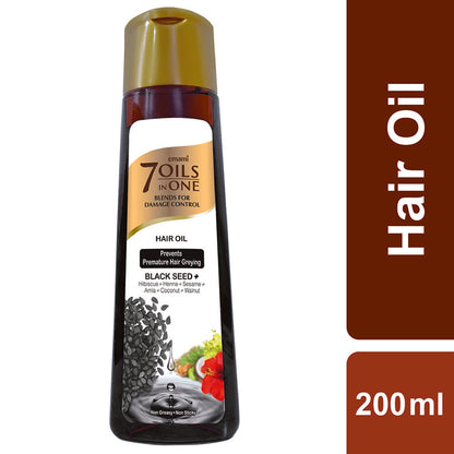 Emami 7 IN 1 Blends For Shiny Hair with Black Seed hair Oil 200ml