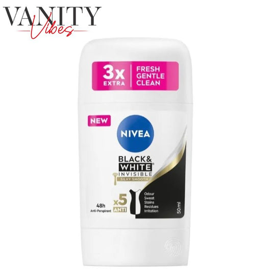 Nivea Black & White Invisible Silky Smooth Anti-Perspirant Stick 50ml