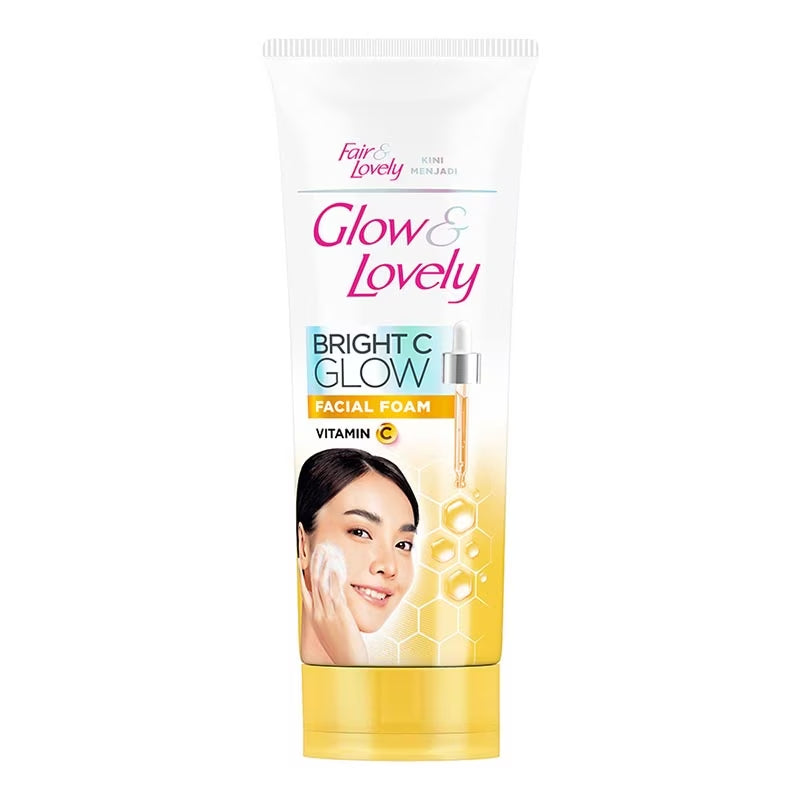 Glow & Lovely Bright C Glow Facial Foam Vitamin C 100g – Brightening Face Wash for Radiant, Clear & Even Tone Skin