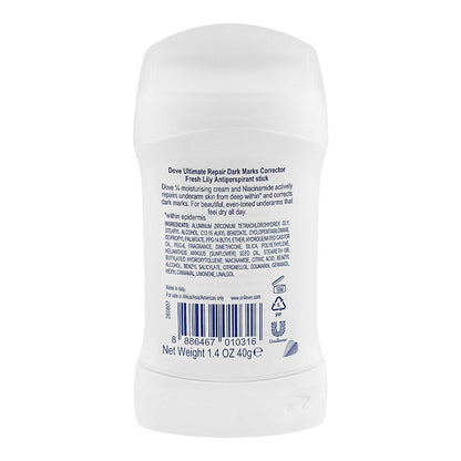 Dove Ultimate Repair Dark Marks Corrector Anti-Perspirant Deodorant Stick Fresh Lily 40g