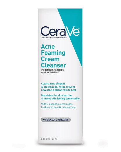 CeraVe Acne Foaming Cream Cleanser-150ml (USA STOCK WITH BOX)