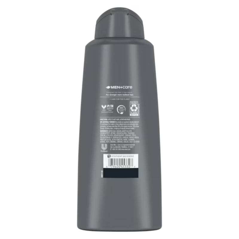 Dove Men+Care Charcoal + Clay Shampoo 603ml Deep Cleansing & Stronger Hair