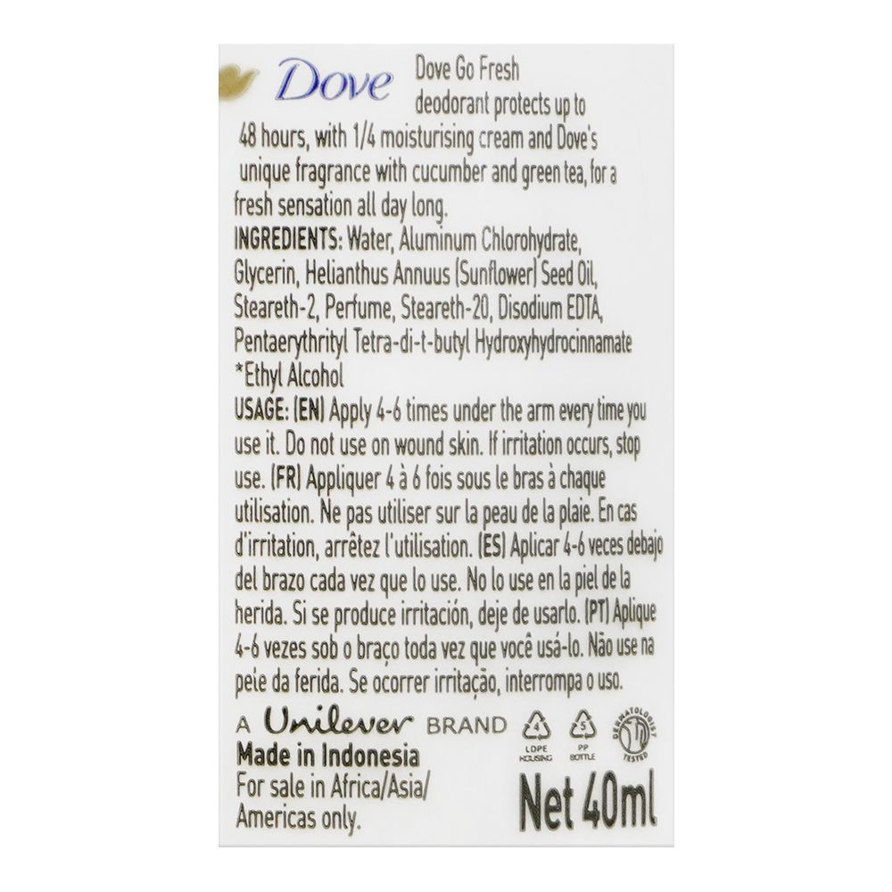 Dove Go Fresh Anti Perspirant Roll On 40ml