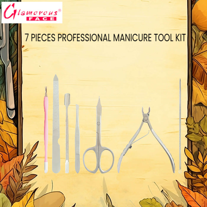 Glamorous Face 7 Pieces Professional Manicure Tool Kit