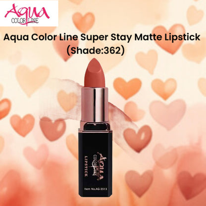 Aqua Color Line Super Stay Matte Lipstick (Shade:362)