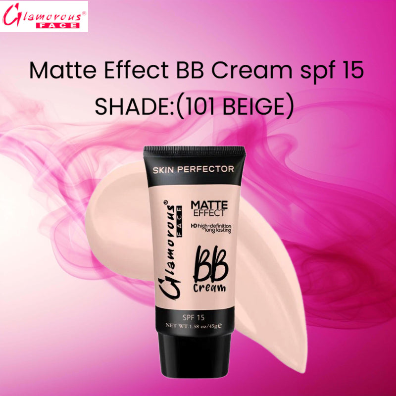 Glamorous Face Matte Effect BB Cream spf 15 (Shade:101 Beige)