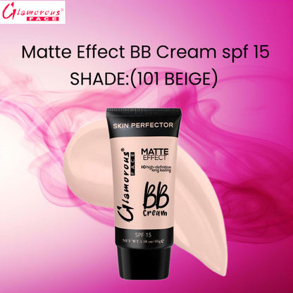Glamorous Face Matte Effect BB Cream spf 15 (Shade:101 Beige)