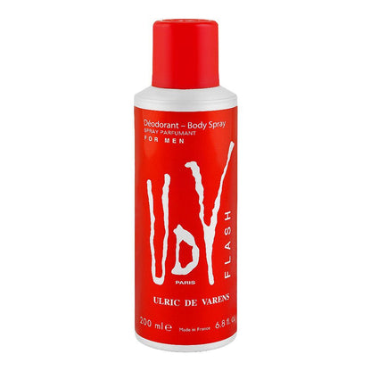 UDV For Men Flash Body Spray 200ml Long-Lasting Fresh & Masculine Fragrance