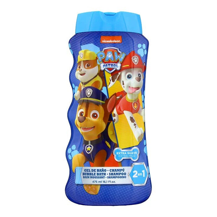Lorenay Paw Patrol 2-in-1 Bubble Bath & Shampoo 475ml – Gentle Kids Hair & Body Wash for Soft Cleansing, Tear-Free Formula, F