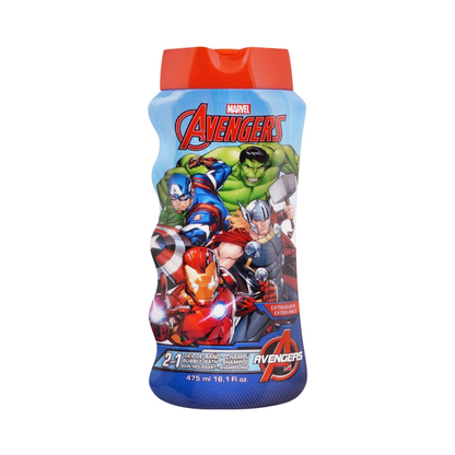 Lorenay Marvel Avengers 2-in-1 Bubble Bath & Shampoo 475ml – Gentle Kids Hair & Body Wash for Soft Cleansing, Fun Bath Time &