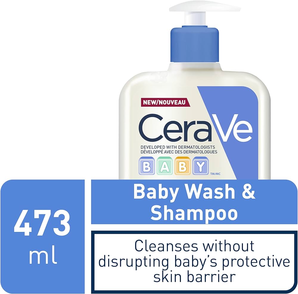 Cerave Baby Wash & Shampoo for Gentle Baby Skin Care 473ml