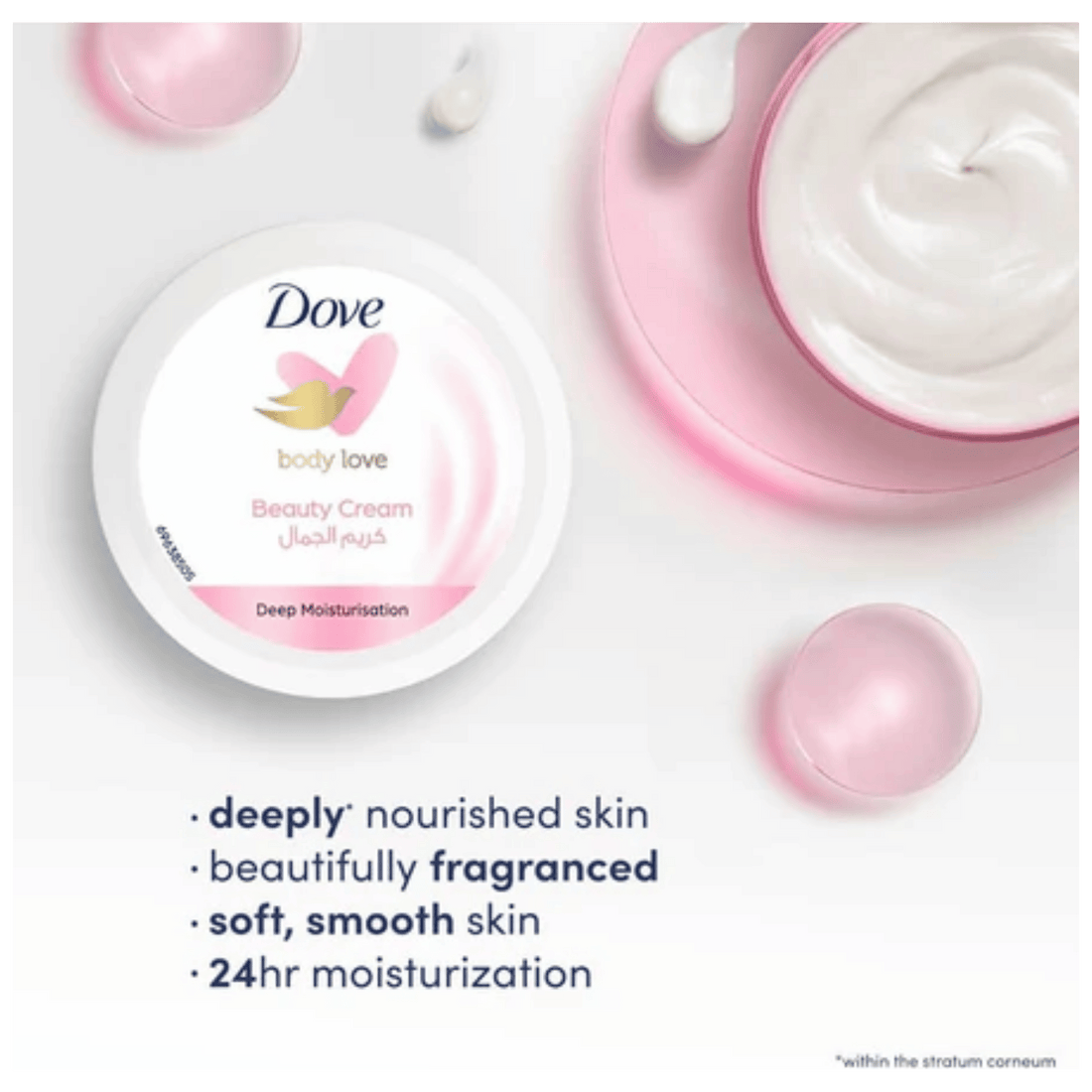 Dove Body Love Beauty Cream Deep Moisturisation 150ml – Intensive Hydrating Cream for Soft, Smooth & Healthy Glowing Skin