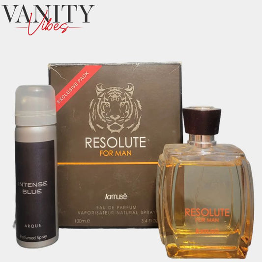 La Muse Resolute for Men Eau de Parfum 100ml + 50ml Deo Exclusive Pack (Bold & Refined Masculine Fragrance)