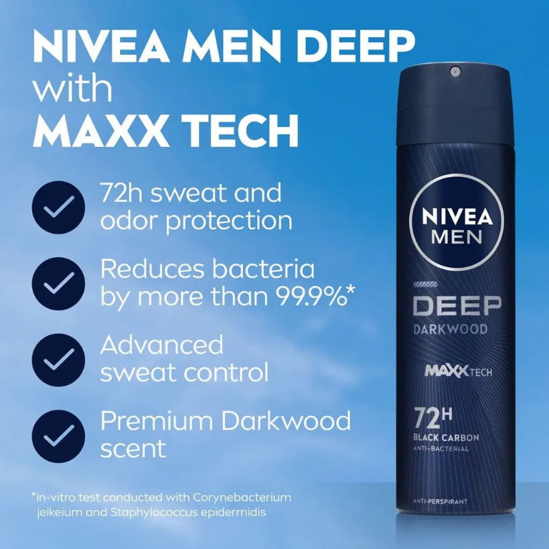 NIVEA MEN DEEP Darkwood Anti-Perspirant Deodorant 150ml