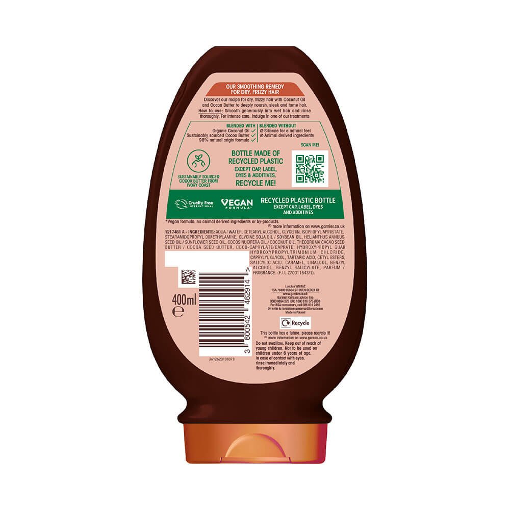 Garnier Ultimate Blends Coconut Oil & Cocoa Butter Smoothing Conditioner 400ml