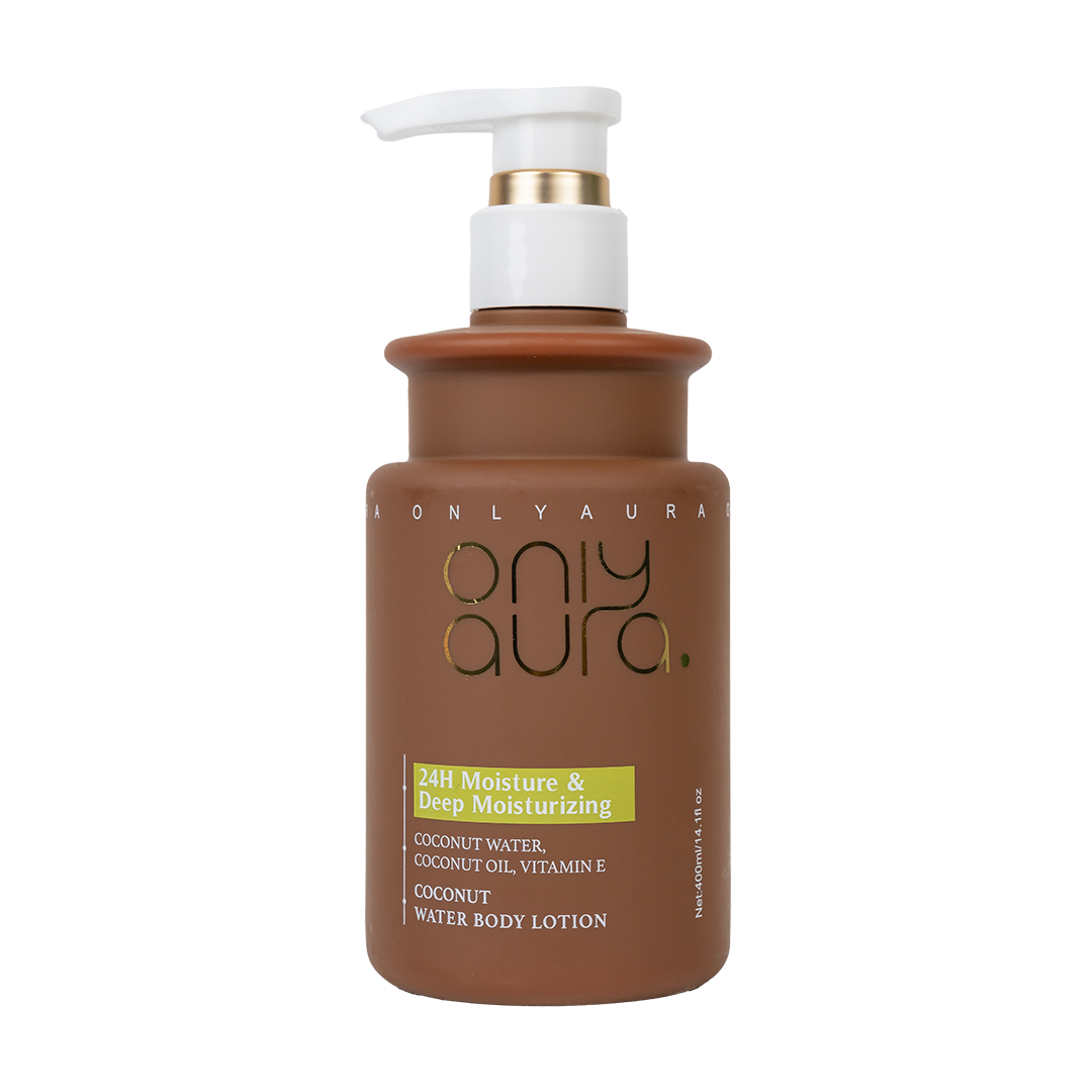 Only Aura Coconut Water Body Lotion 400ml – Deep Moisturizing Skincare Lotion for Soft Smooth Skin, Refreshing Hydration, Dry