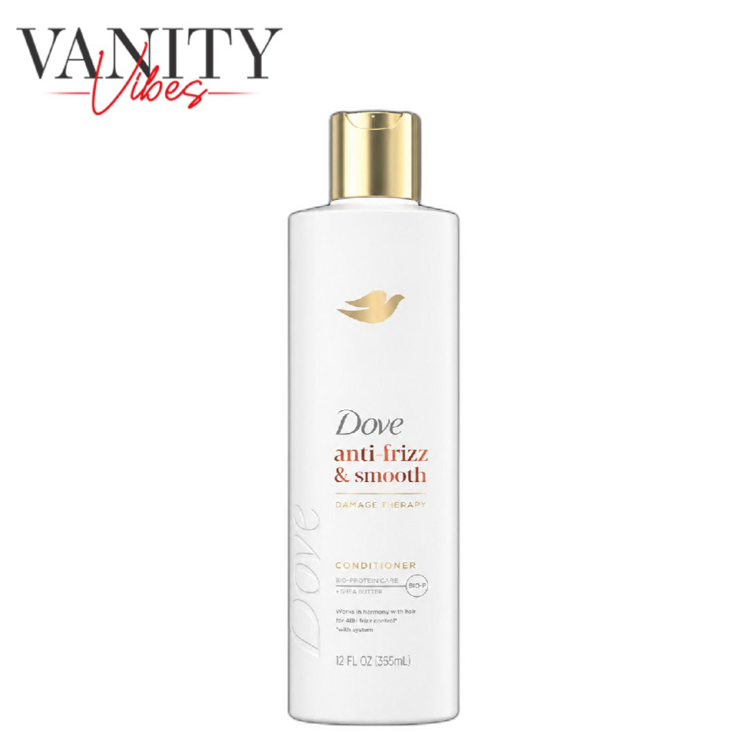 Dove Damage Therapy Anti-Frizz & Smooth Conditioner 355ml - Smoothing Conditioner for Frizzy, Rough & Unmanageable Hair (USA)