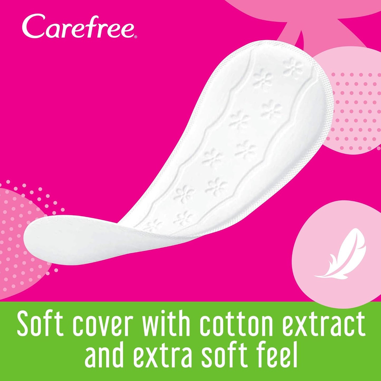 Carefree Cotton Feel Normal Pantyliners Aloe Vera Scent 20pcs – Air Breathable Daily Liners for Everyday Freshness, Comfortab