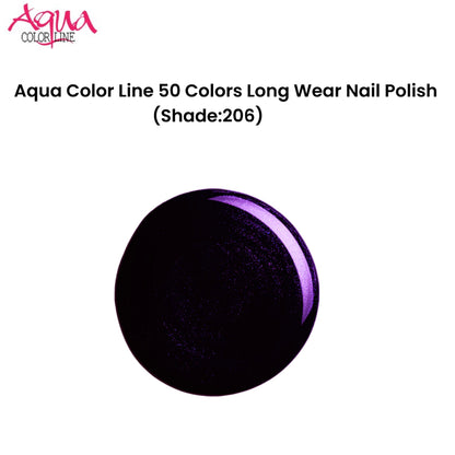 Aqua Color Line 50 Colors Long Wear Nail Polish (Shade:206)