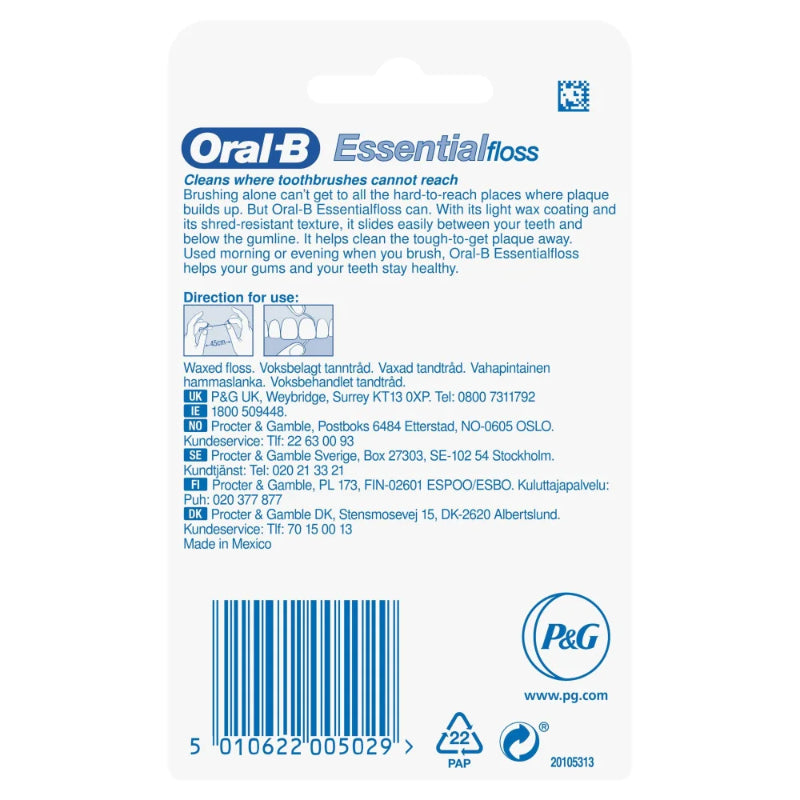 Oral-B Essential Mint Dental Floss 50m (Pack of 2)