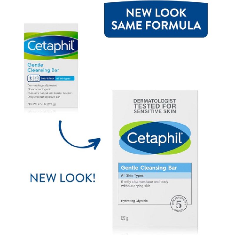 Cetaphil Gentle Cleansing Bar for Dry, Sensitive Skin-127g