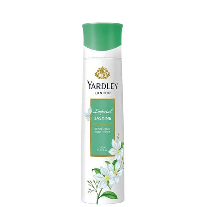 Yardley London Imperial Jasmine Body Spray for Women 150ml – Elegant Floral Jasmine Fragrance Mist with Warm Musk & Amber Not