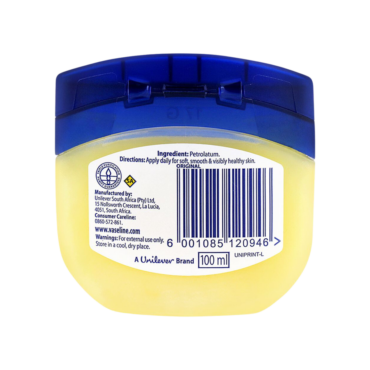 Vaseline Blue Seal Pure Petroleum Jelly Original 100ml