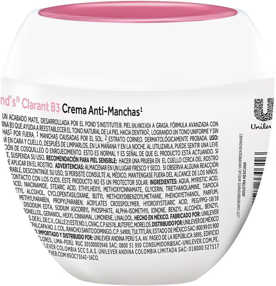 PONDS Pond’s Formulado por el Pond’s Institute Clarant B3 Tono Uniforme Anti-Manchas Cream for Oily Skin 200g - Even Tone & S