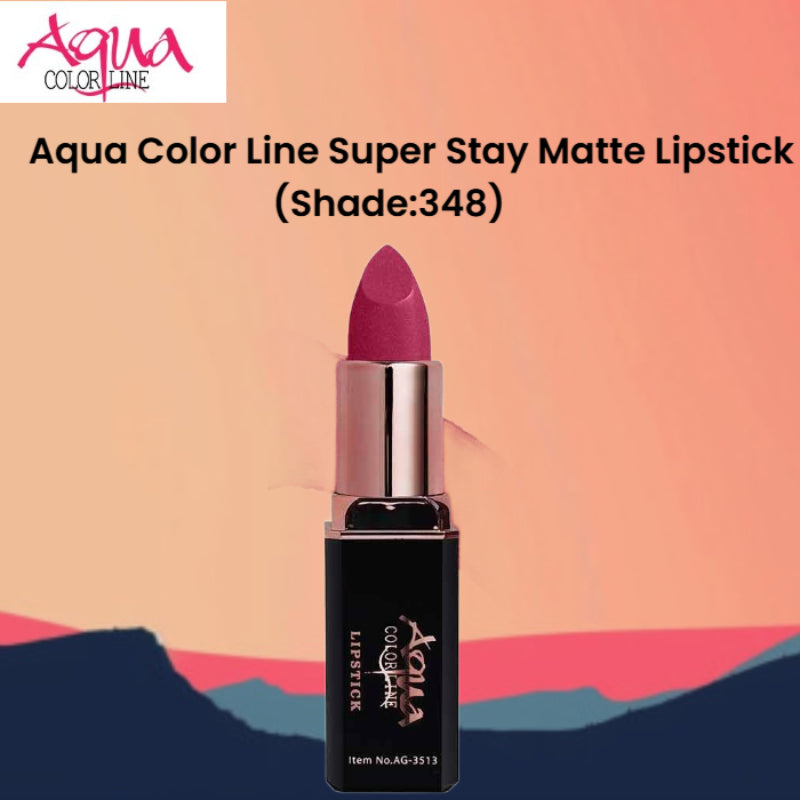 Aqua Color Line Super Stay Matte Lipstick (Shade:348)
