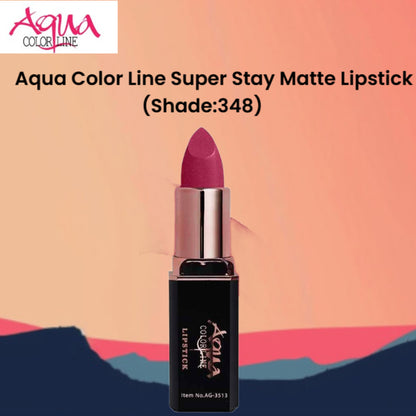 Aqua Color Line Super Stay Matte Lipstick (Shade:348)