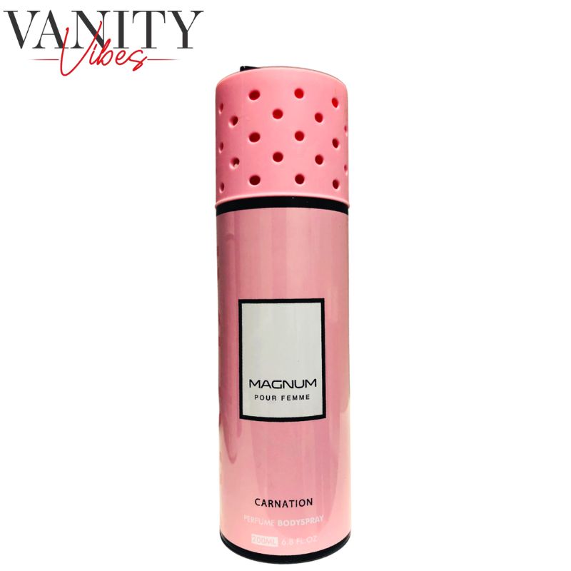 Armaf Magnum Pour Femme Carnation Perfume Body Spray 200ml Floral Fruity Fragrance