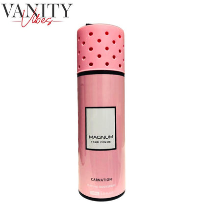 Armaf Magnum Pour Femme Carnation Perfume Body Spray 200ml Floral Fruity Fragrance
