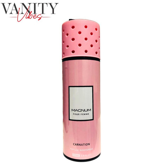 Armaf Magnum Pour Femme Carnation Perfume Body Spray 200ml Floral Fruity Fragrance
