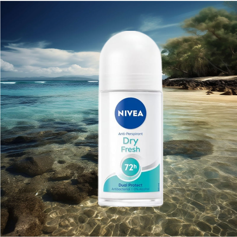 Nivea Dry Fresh Dual Protect 72h Anti Perspirant Deodorant Roll On 50ml