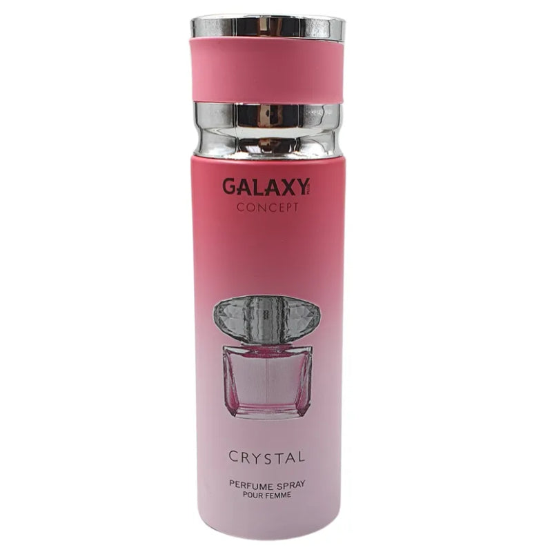 Galaxy Concept Crystal Perfume Spray Pour Femme 200ml – Long Lasting Women’s Fragrance Body Mist for Fresh & Elegant Scent