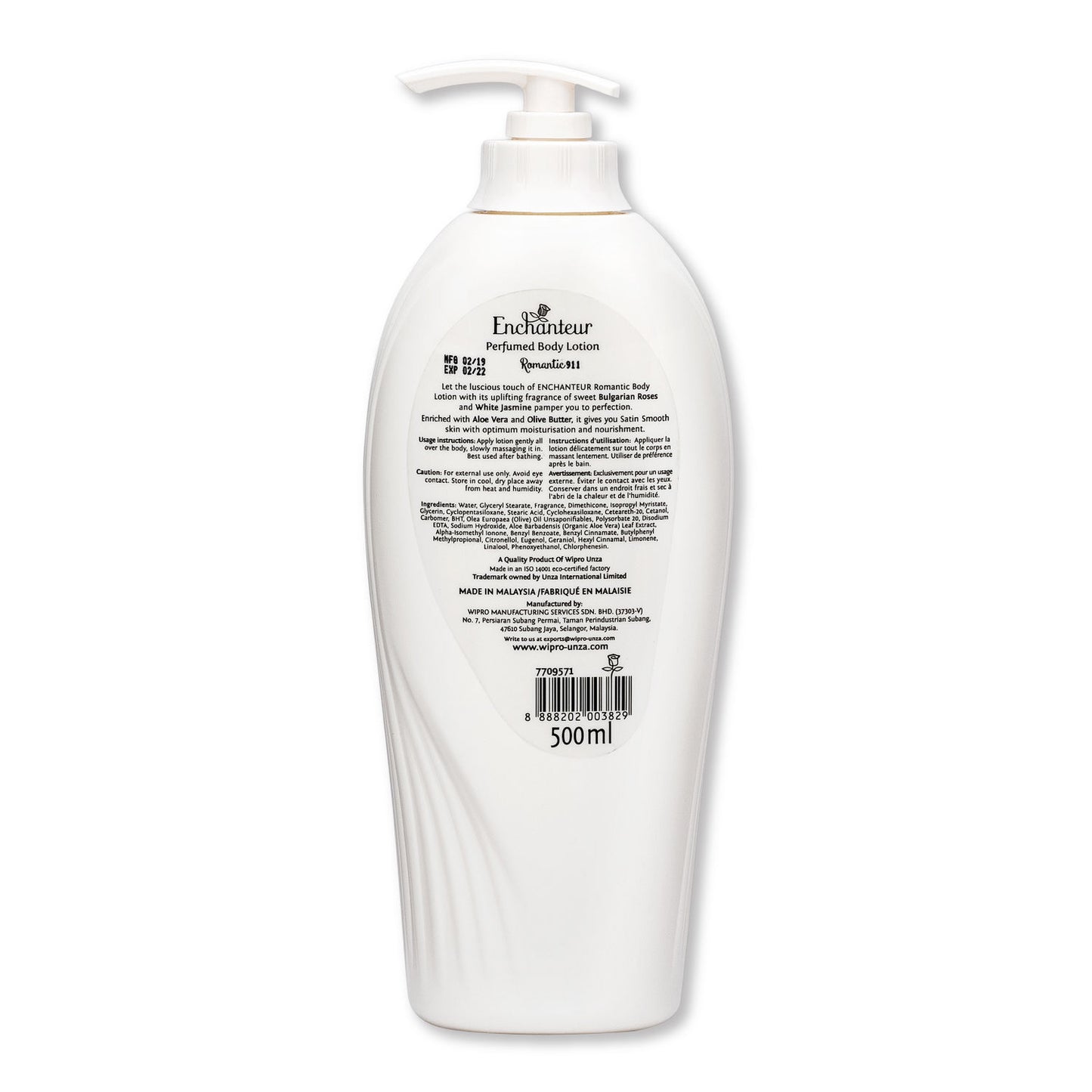 Enchanteur MoistureSilk Romantic Perfumed Body Lotion 500 ml