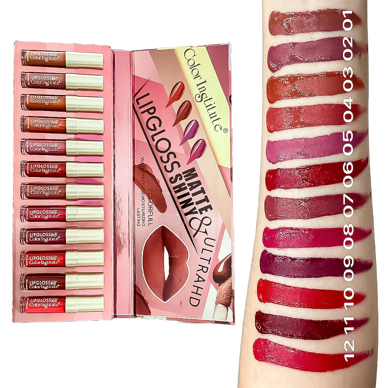 Color Institute Lip Gloss 12 Pieces Pack (B)