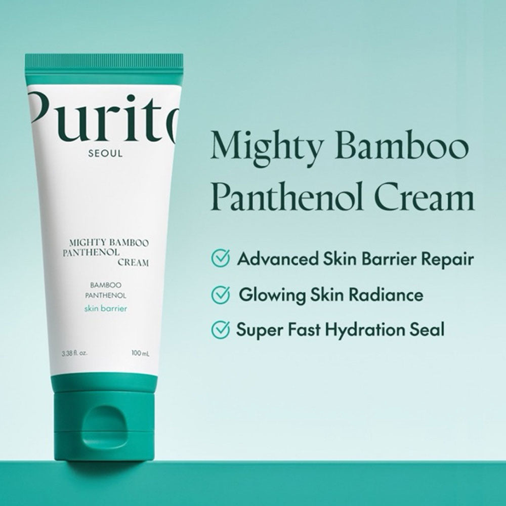 Purito Mighty Bamboo Panthenol Cream 100 ml Deep Moisturizing & Skin Barrier Repair (K Beauty)