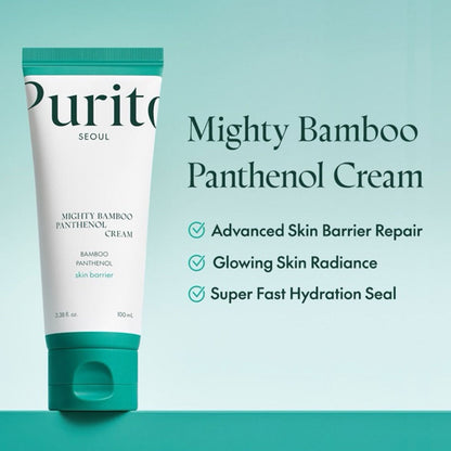 Purito Mighty Bamboo Panthenol Cream 100 ml Deep Moisturizing & Skin Barrier Repair (K Beauty)
