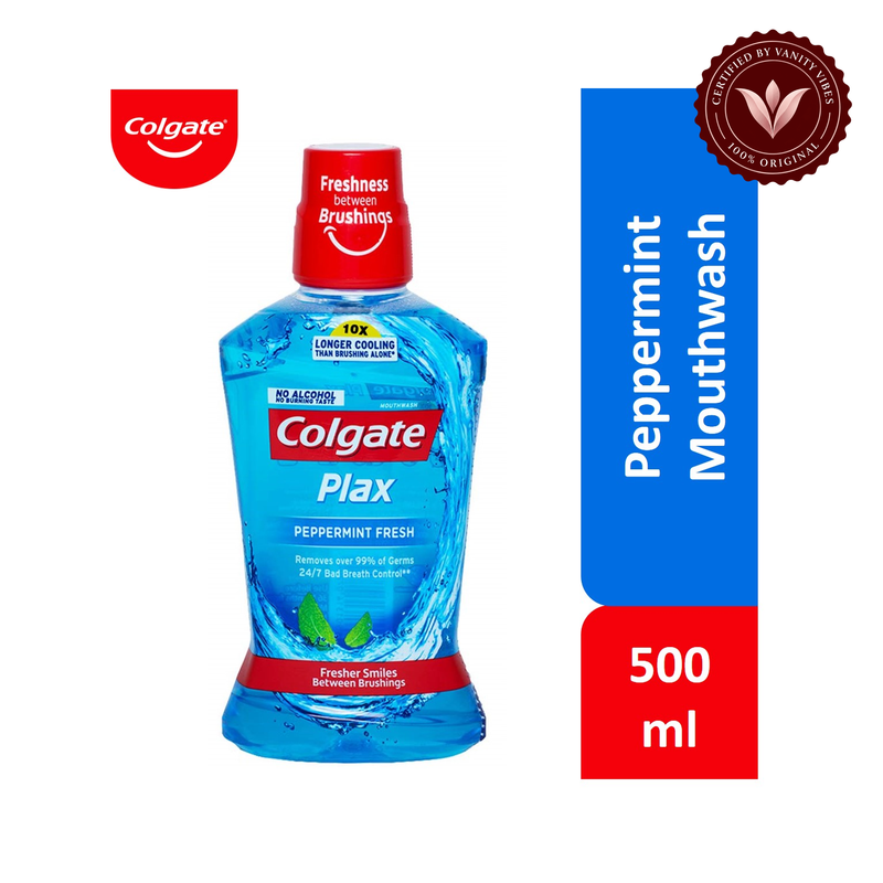 Colgate — Colgate Plax Peppermint Fresh Mouthwash 500ml - Fresh Breath Daily Oral Care — image 2
