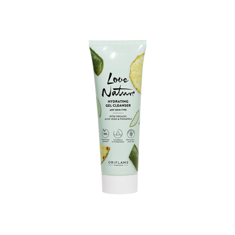 Oriflame Love Nature Hydrating Gel Cleanser With Organic Aloe vera & Pineapple 125ml