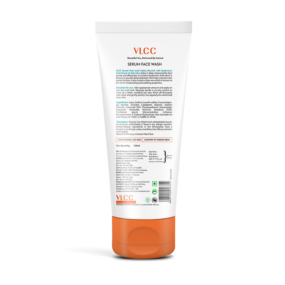 VLCC Hydra Nourish Serum Face Wash with Hyaluronic Acid Serum & Aloe Vera 150ml