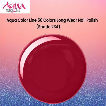 Aqua Color Line 50 Colors Long Wear Nail Polish (Shade:234)
